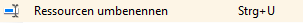 3. Ressourcen umbenennen